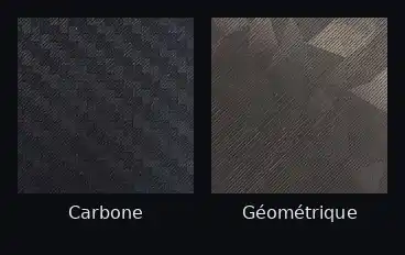 Finitions de surface Azzurion : carbone et géométrique